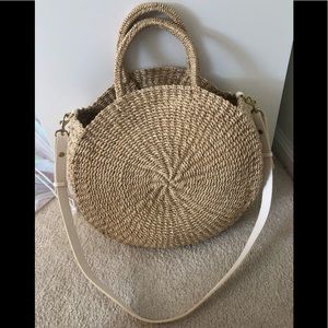 NWT Clare V Moyen Alice Straw Bag